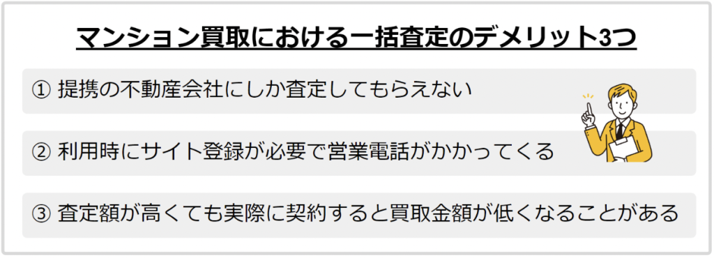 マンション買取のデメリット