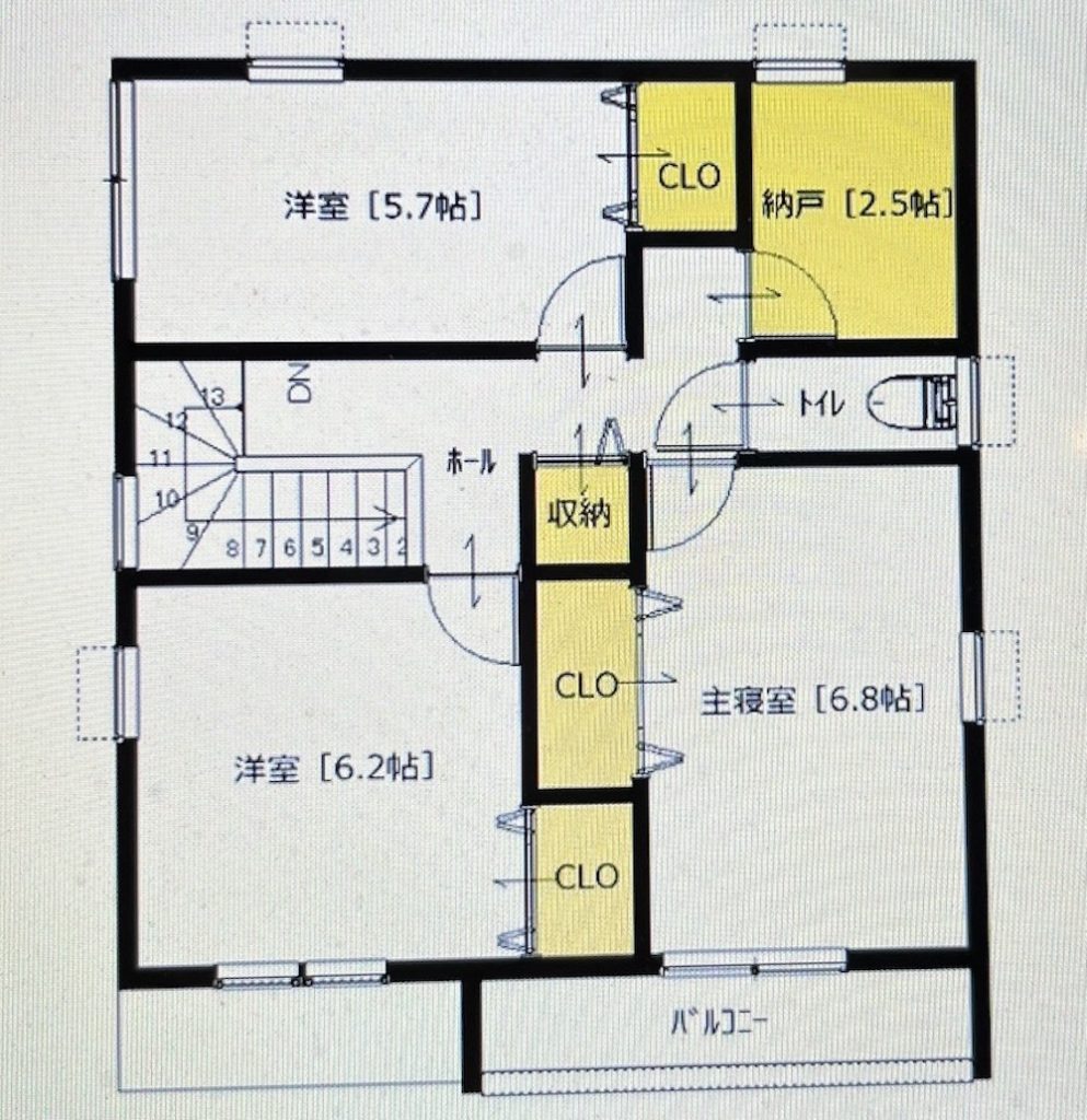 1,890万円の「MOKUA-J 」​​2階間取り