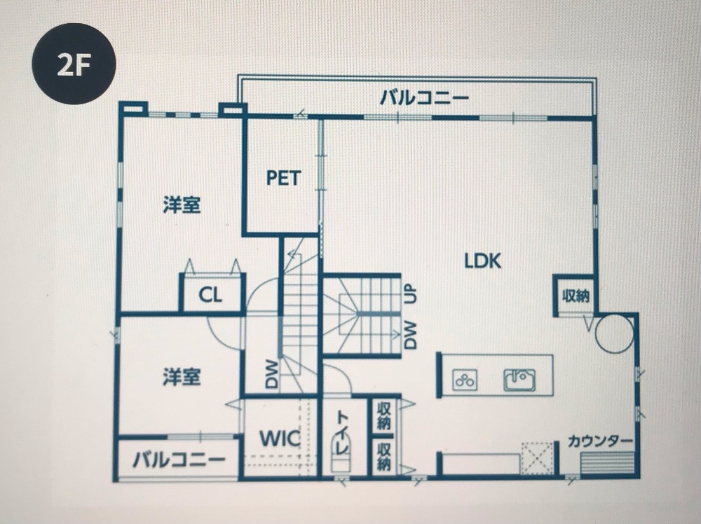 3,000万円の家1間取り2階