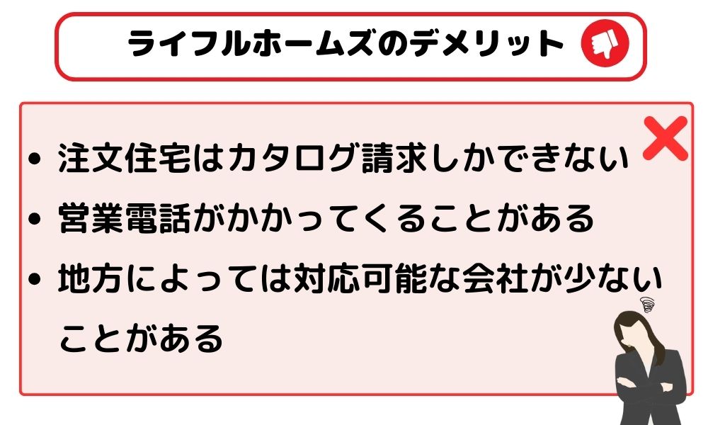 ライフルホームズ　デメリット