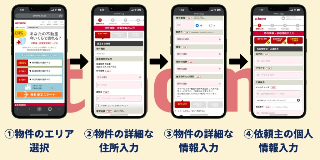 アットホーム査定の流れ