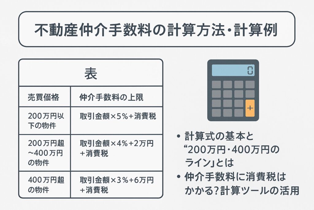 仲介手数料の計算方法