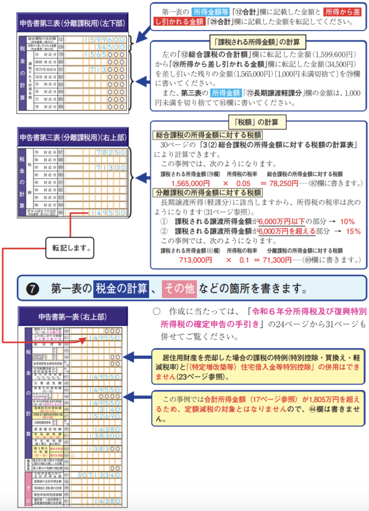 確定申告　記入例