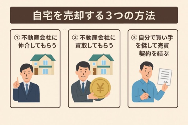 自宅を売却する3つの方法