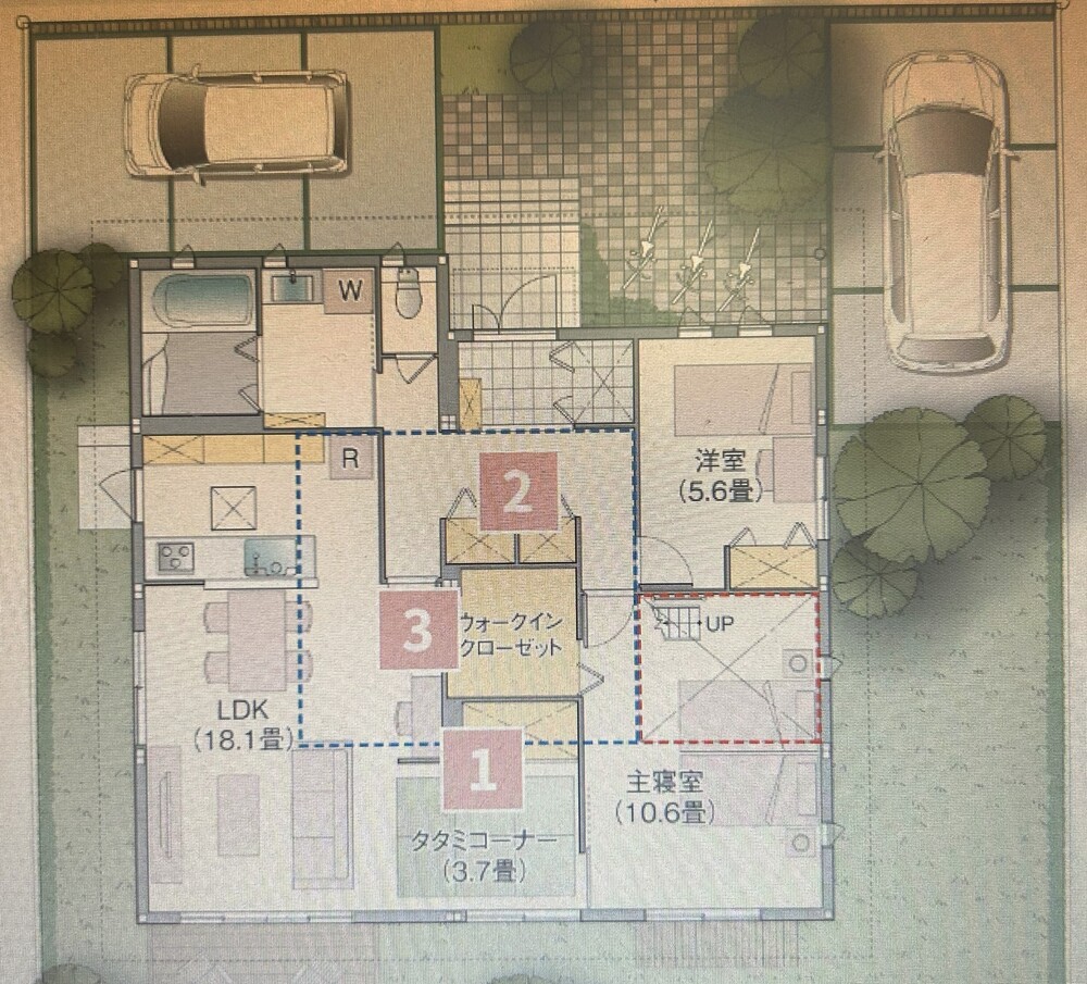セキスイハイムの平屋(鉄骨造)間取り