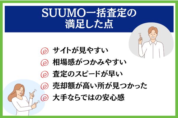 SUUMO一括査定の満足した点