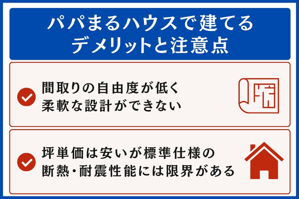 パパまるハウスで建てるデメリットと注意点