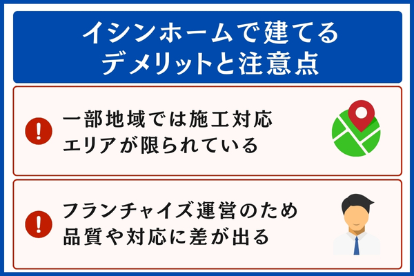 イシンホームで建てるデメリットと注意点