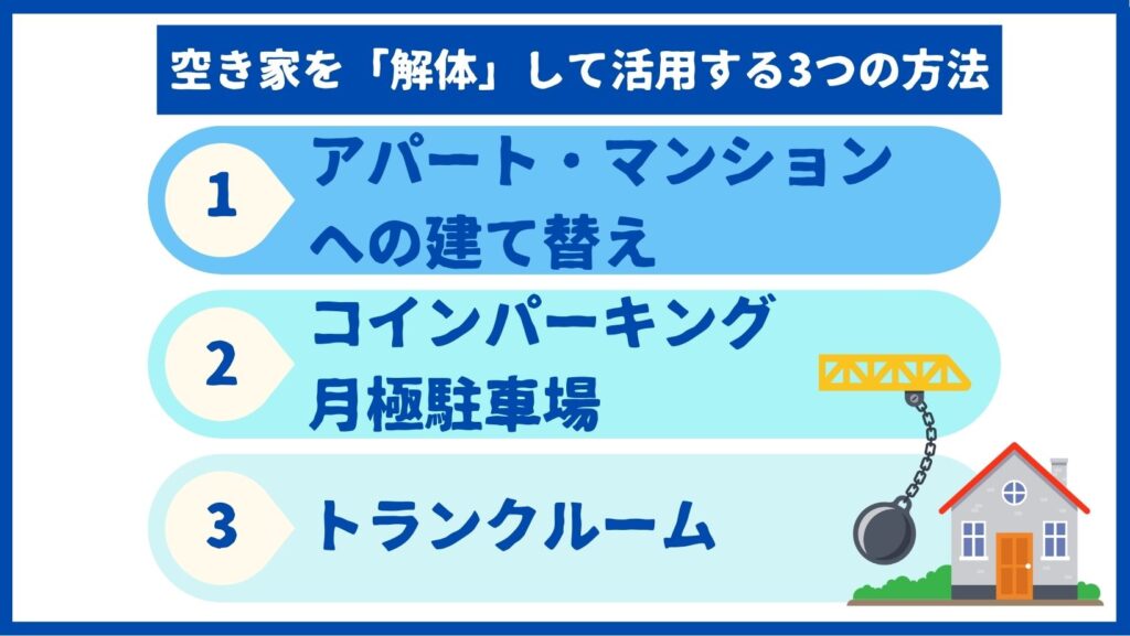 空き家を解体して活用する方法