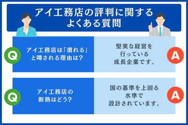 アイ工務店に関するよくある質問