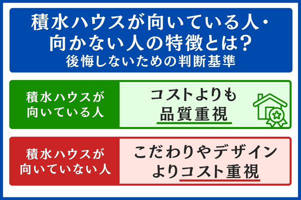 積水ハウスが向いている人・向かない人