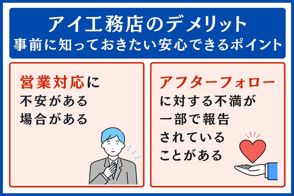 アイ工務店のデメリット