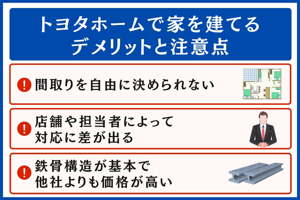 トヨタホームで家を建てるデメリット