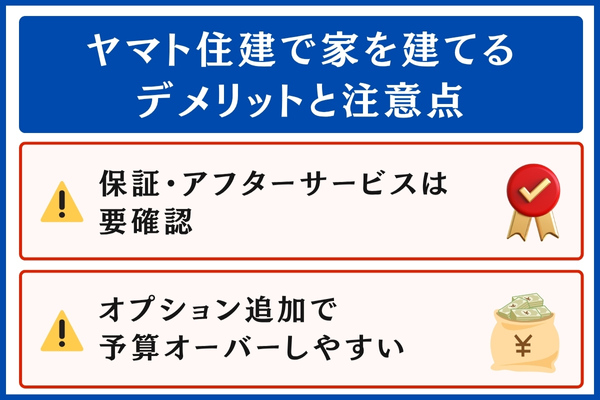 ヤマト住建で家を建てるデメリット