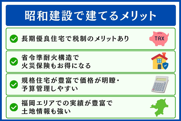 昭和建設で建てるメリット