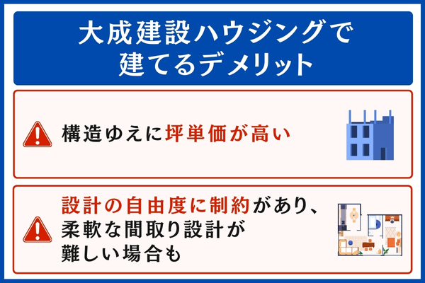 大成建設ハウジングで建てるデメリット