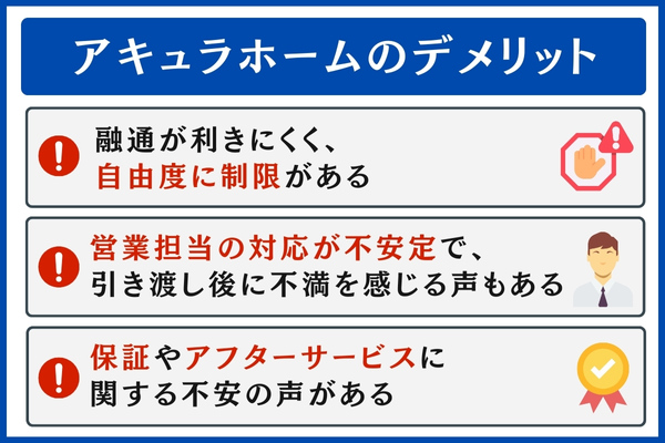 アキュラホーム デメリット