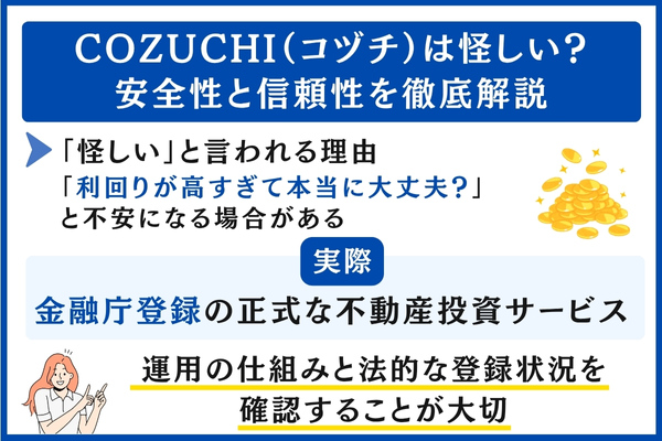 COZUCHI(コヅチ)の安全性と信頼性