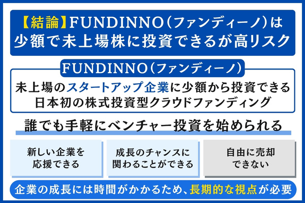 FUNDINNO（ファンディーノ）は少額で未上場株に投資できるが高リスク