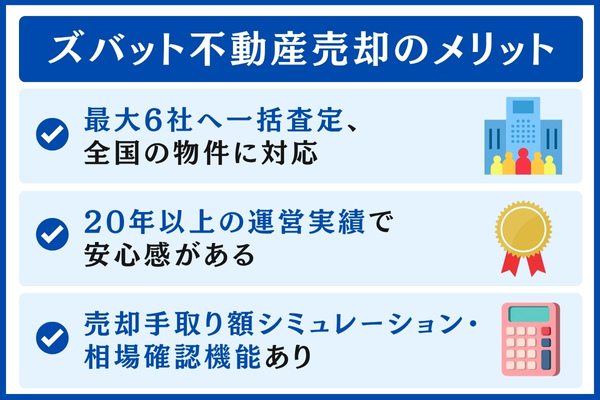 ズバット不動産売却のメリット