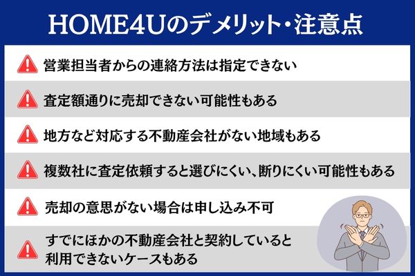 HOME4U デメリット・注意点