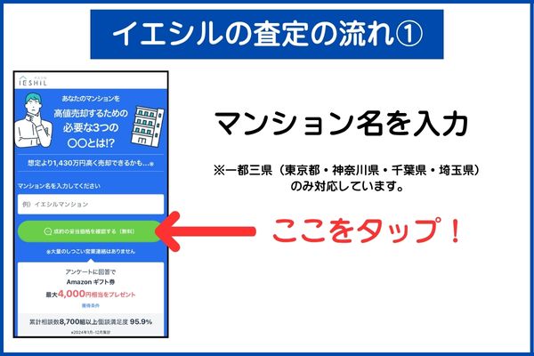 イエシル（IESHIL）で査定する流れ①