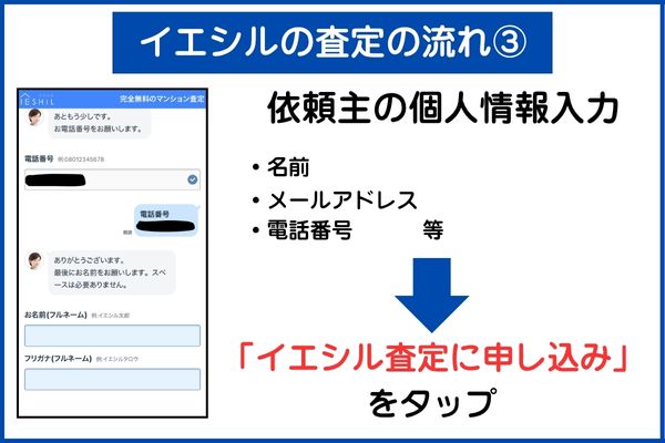イエシル（IESHIL）で査定する流れ