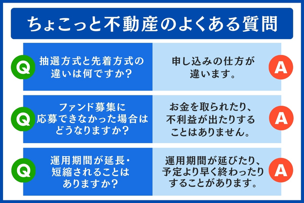 ちょこっと不動産のよくある質問