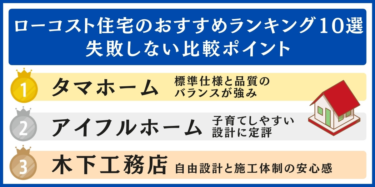 ローコスト住宅のおすすめランキング10選