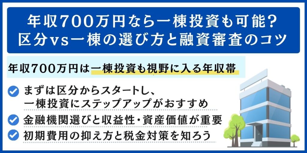 年収700万円 不動産投資