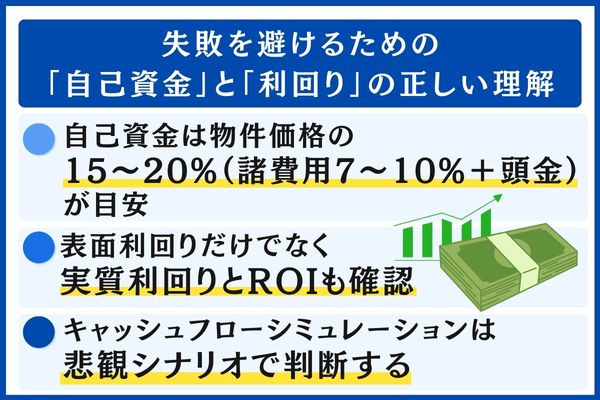 失敗を避ける 自己資金 利回り