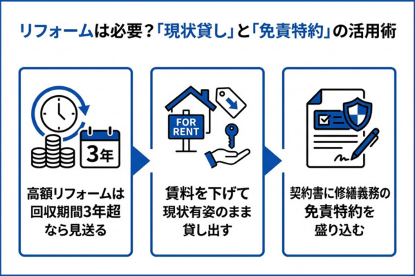 リフォームは必要？「現状貸し」と「免責特約」の活用術