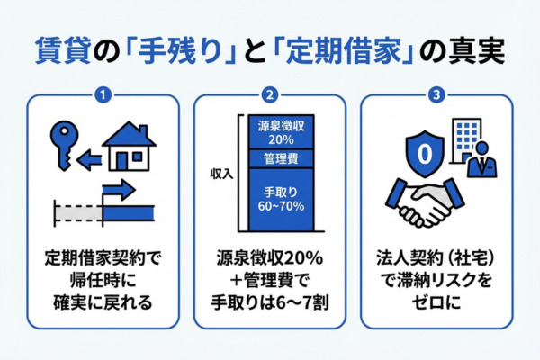 【賃貸(リロケーション)】家賃収入の「手残り」と「定期借家」の真実