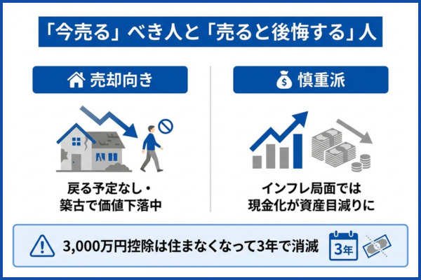 【売却】「今売る」べき人と「売ると後悔する」人の違い