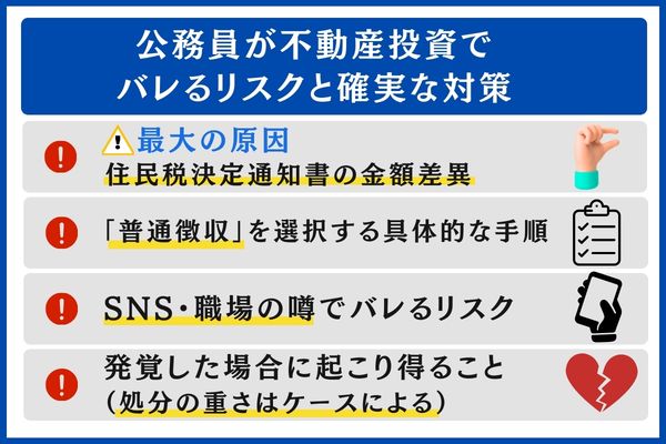 公務員が不動産投資でバレるリスク