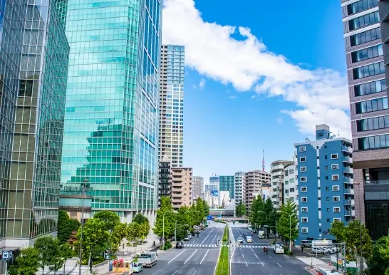 写真:高輪地区のビル街