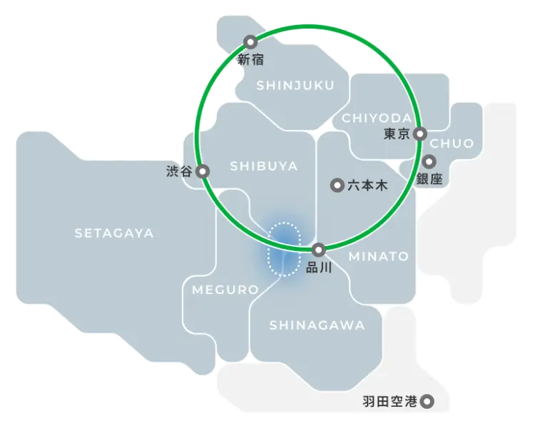 恵比寿・目黒・白金エリア地図