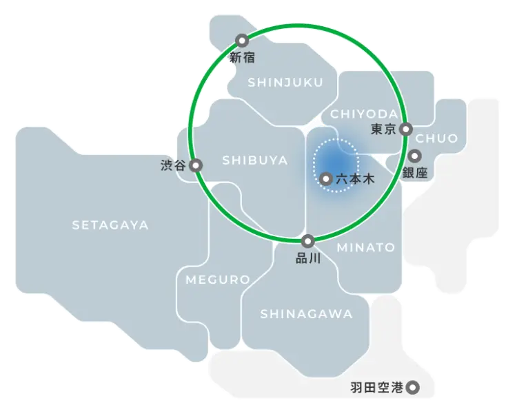 六本木・赤坂・虎ノ門エリア地図